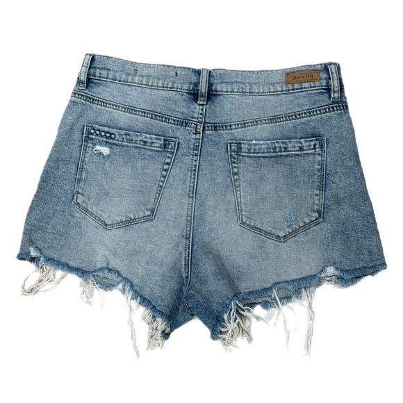 BLANKNYC Designer Denim Jean Shorts Beachy Raw Hem Womens Sz 30 Light Wash - Picture 5 of 9